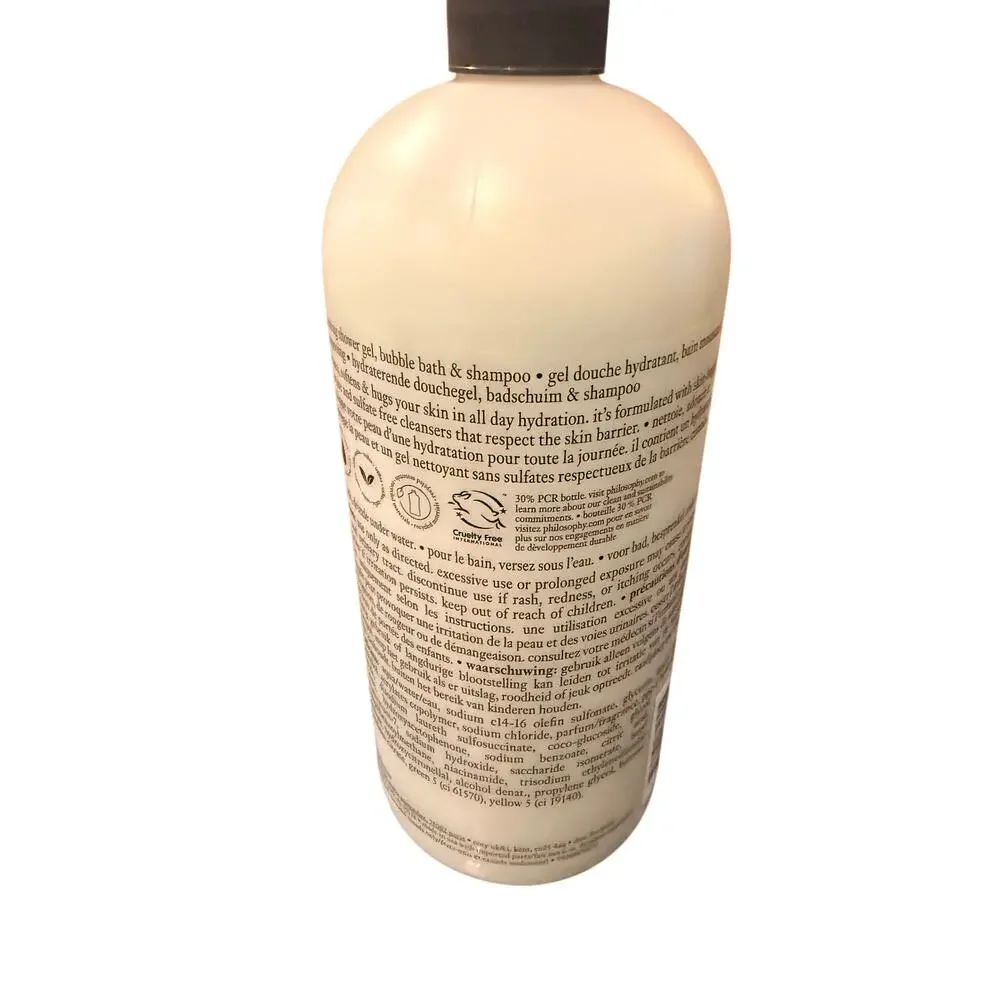 New Philosophy Snow Globe Shampoo Shower Gel and Bubble Bath 32oz